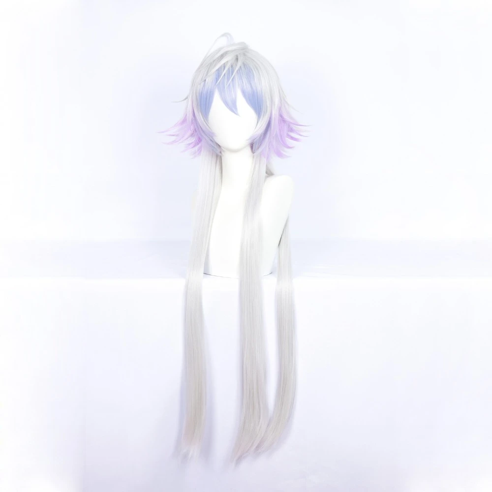 Fate Grand Order Merlin Cosplay Wig 100 Cm Long Straight Silver Blue Purple Gradient Synthetic Hair For Halloween Party Gift Anime Costumes Aliexpress