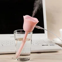 Cute Tulip Flower Shape USB Mini Air Humidifier Ultrasonic Portable Aroma Diffuser Home Office Car Air Purifier Mist Maker