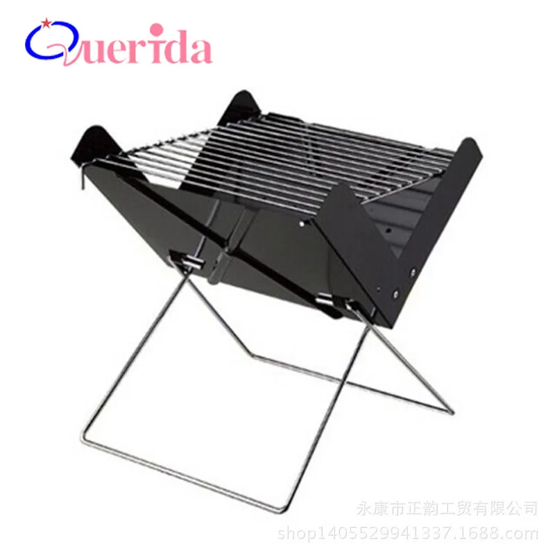 

Korean Portable Iron Plate BBQ Grill Mini Family Barbecue Folding Outdoor 2 People Charcoal Tool Grill Barbecue Tools