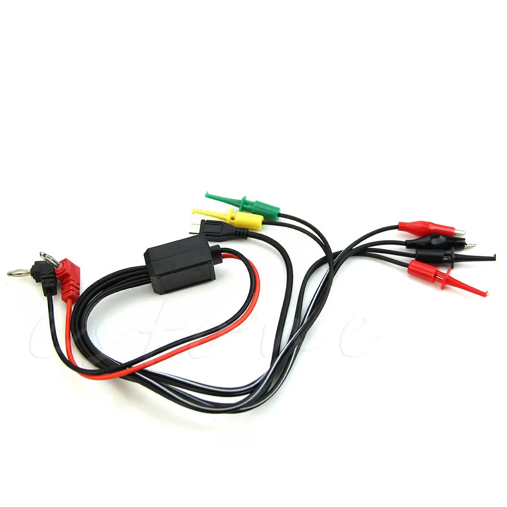 Power Supply Test Lead Cable Kit 2 Alligator Clips 2 Banana Plugs 4 Hook Clipsin Alligator
