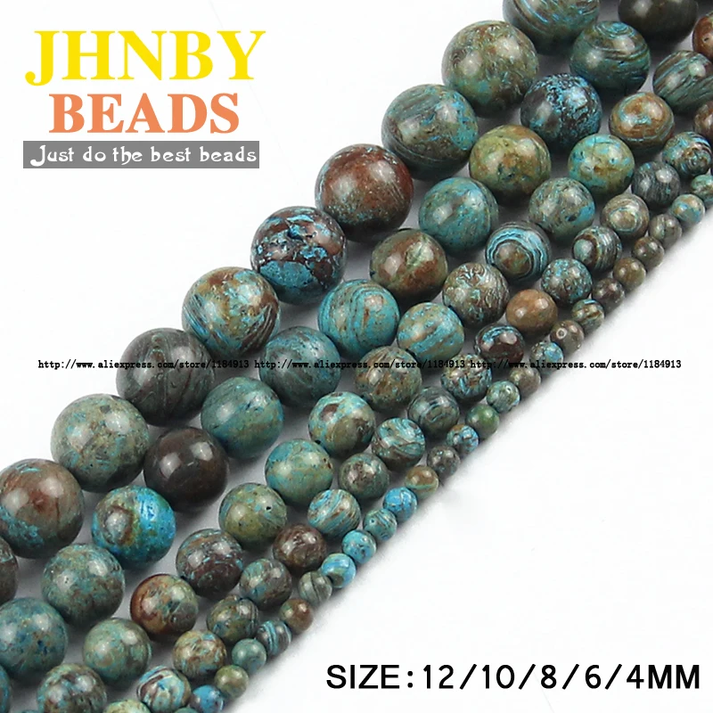 

JHNBY Natural Stone Blue pattern carnelian Round Loose beads ball 4/6/8/10/12MM for Jewelry bracelet necklace making DIY Finding