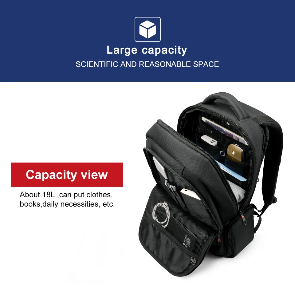 Tigernu многофункциональные мужские рюкзаки для ноутбука 17 дюймов, нейлоновый водонепроницаемый рюкзак с защитой от кражи, вместительный рюкзак mochila Anti roubo