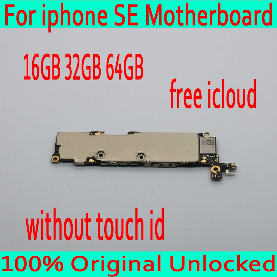 16GB 32GB 64GB Original unlocked for iphone 5SE SE font b Motherboard b font without Touch