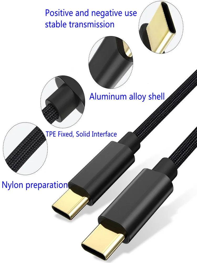 Кабель USB 3,1 type-C-USB C PD для iPhone X samsung S9 Oneplus 7 Pro 3A 60 Вт QC 3,0 USBC PD кабель для быстрой зарядки для MacBook Pro