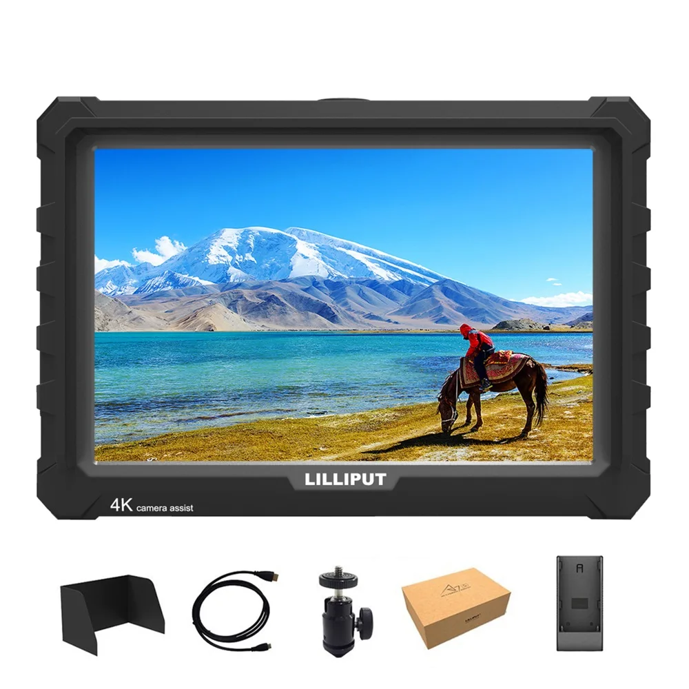 Lilliput A7S 4K Video Monitor 7 inch On-Camera Field Monitor High Resolution IPS Full HD 1920x1200 for Canon Sony Nikon