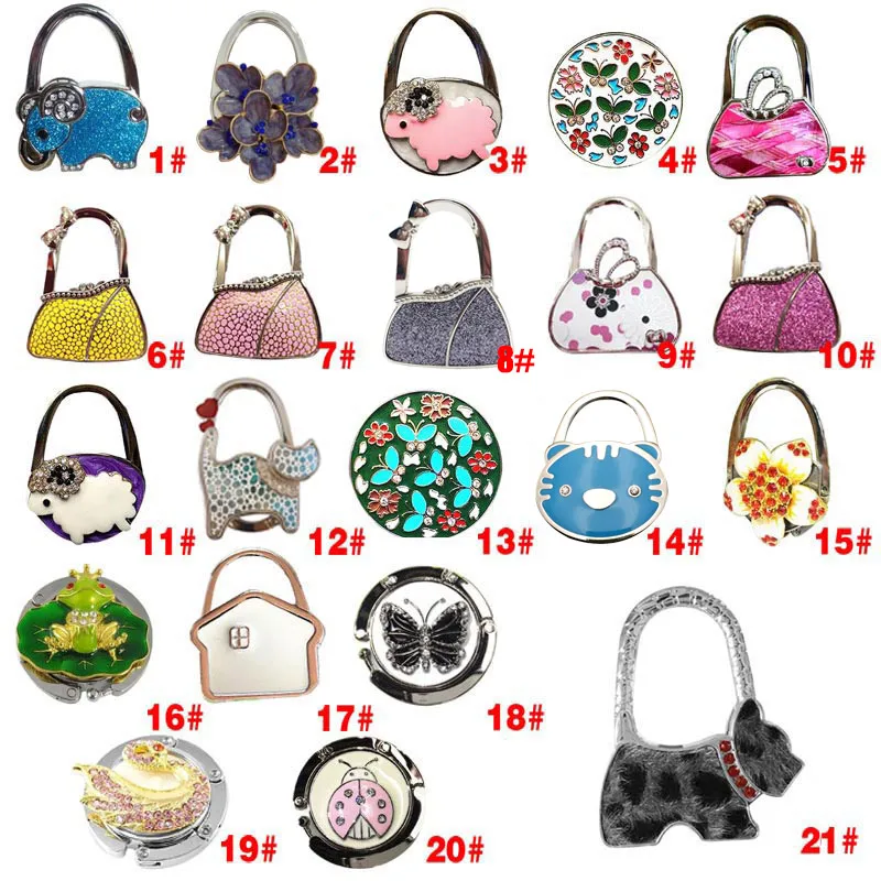 Lovely Colorful Folding Handbag Purse Tote Bag Hanger Decor Holder Table Hook For Gift New