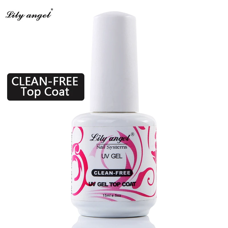 

Lilyangel 15ML Non Clean Soak Off Gel Polish Top Coat Gel Nail Polish Top it Off No Sticky Clean Free Long Lasting Gel Lacquer