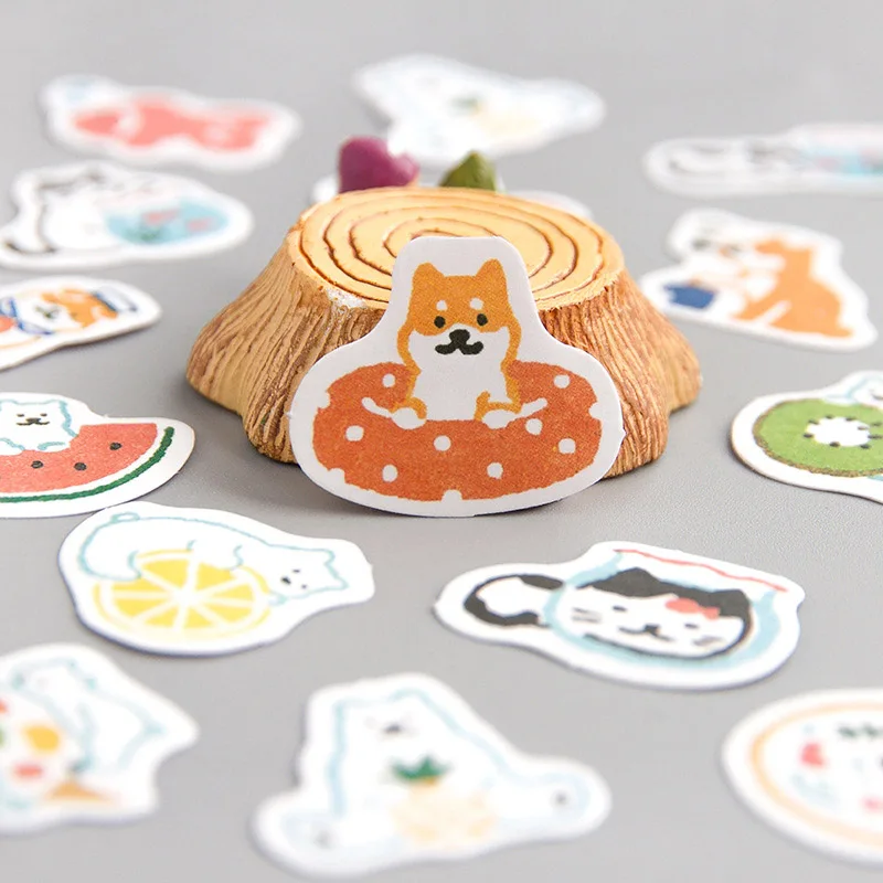 20 шт милые игрушки стикер s Kawaii Кошка Собака наклейка с медведем пуля бумага для