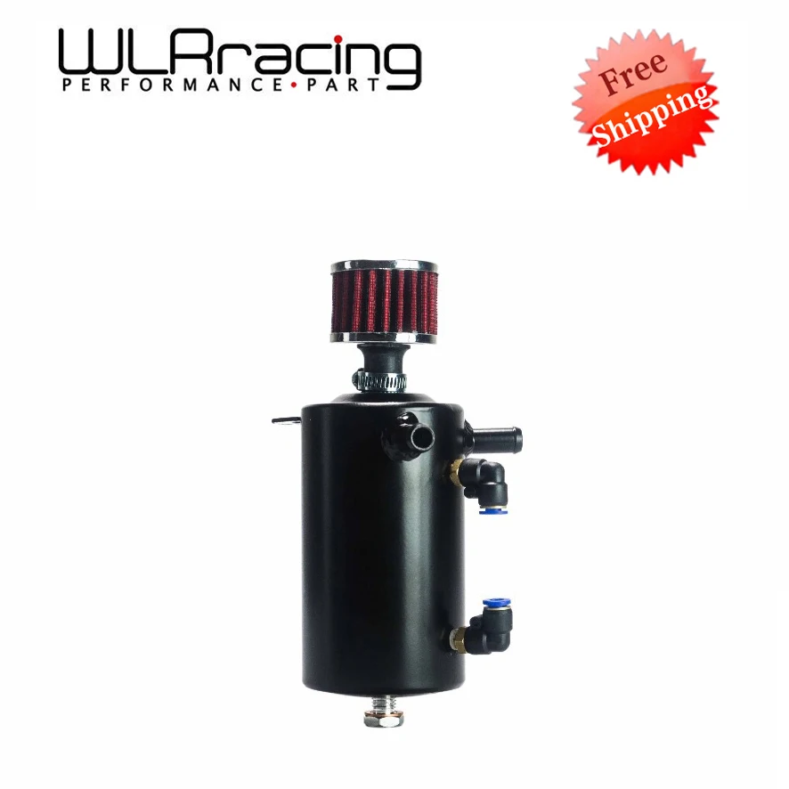 

FREE SHIPPING UNIVERSAL BREATHER TANK & OIL CATCH CAN TANK WITH BREATHER FILTER , 0.5L OIL CATCH CAN WLR-TK10BK
