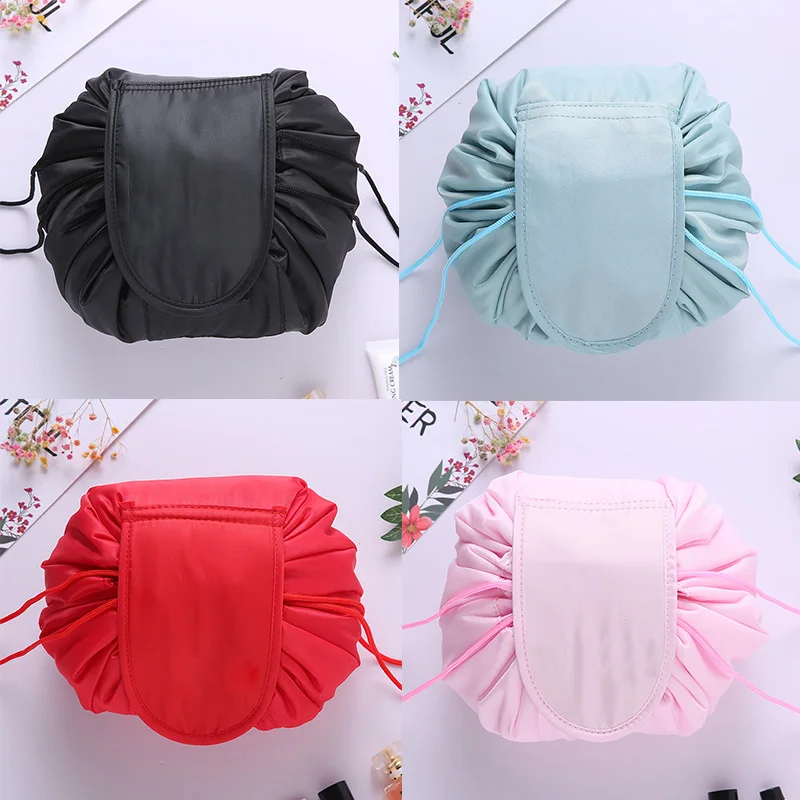 

2018 Creative Korea Lazy Cosmetic Bag Large Capacity Portable Drawstring makeup bag Storage Artifact Magic Travel Pouch Simple