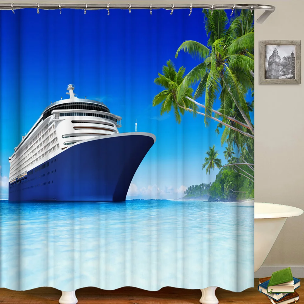 Navy Aircraft Carrier Shower Curtain Waterproof Home Bathroom Curtains With 12 Hooks Polyester Fabric Bath Curtain Shower Curtains Aliexpress