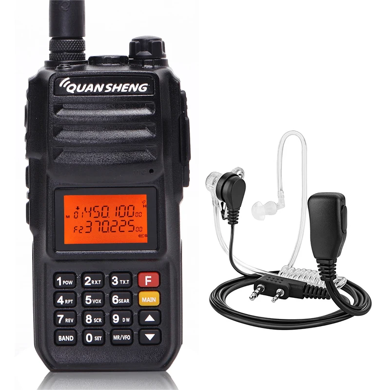 Quansheng TG-UV2 Плюс Высокая мощность 10 Вт 5 полос 136-174 МГц/Полиция 350-390MH/400-470 МГц 4000 мАч 200CH рация + акустическая гарнитура
