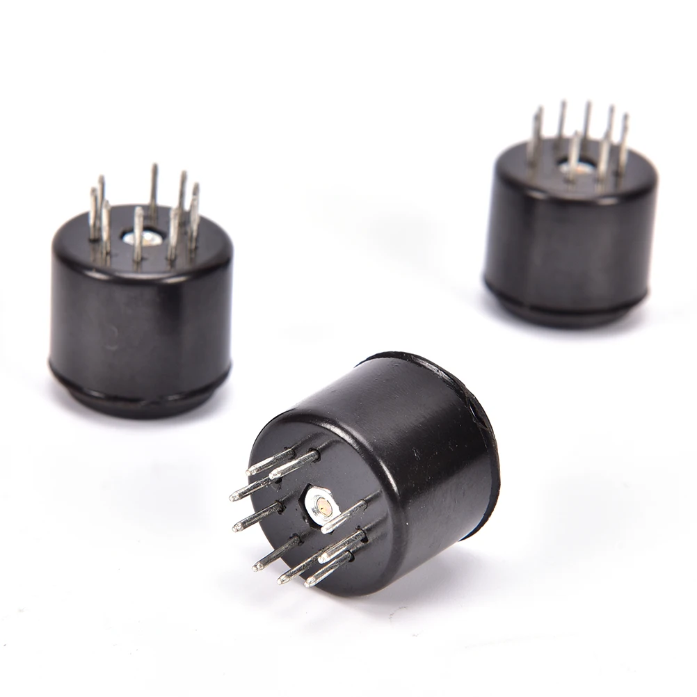 Черные электрические вилки 9 Pin 1500V бакелитовая вакуумная трубка Saver база для 12AX7