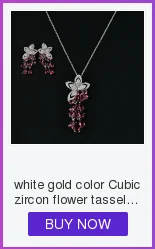Модный Роскошный супер блестящий цветок лист AAA кубический цирконий женские ожерелья серьги и кольцо набор