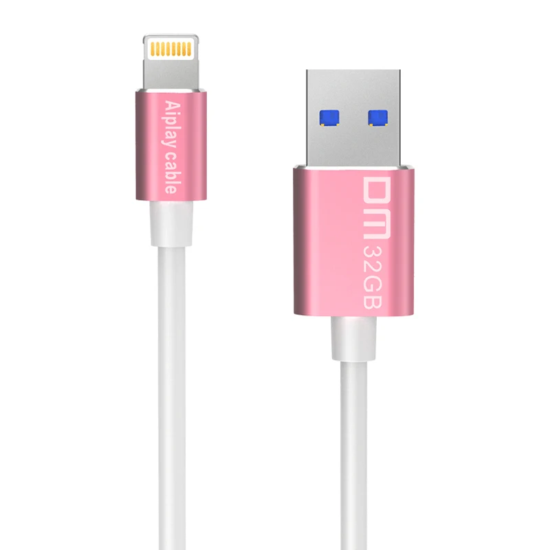 DM APD009 USB флеш-накопитель 32 ГБ для iPhone X 8 7 6 Plus ipad Lightning-металлический U диск MFi iOS10