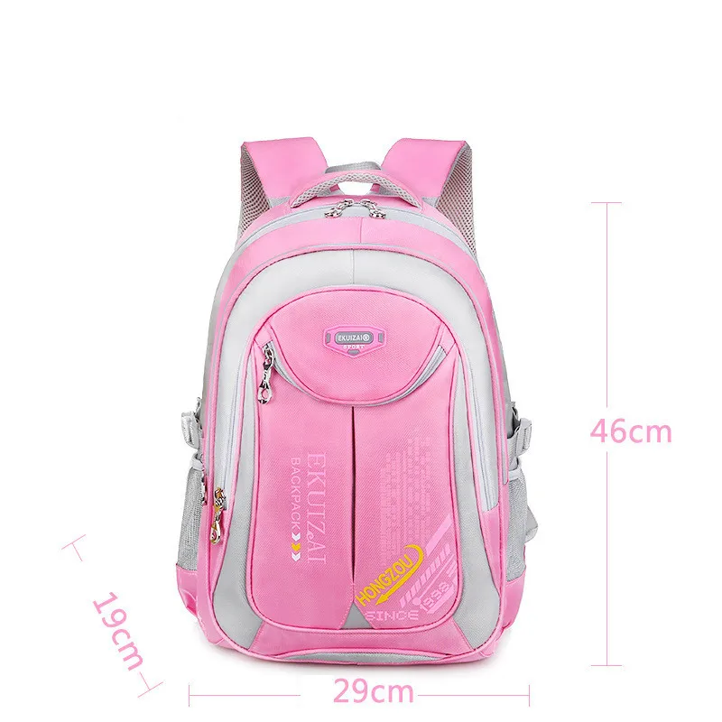 Модные детские школьные ранцы для мальчиков и девочек; водонепроницаемые Рюкзаки для подростков; Большой Вместительный рюкзак; 2 размера; Mochila Infantil - Цвет: pink L