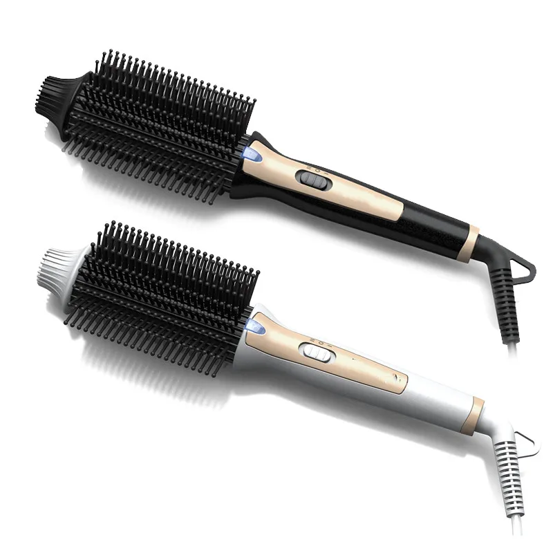 2015 New Curling Iron Brush Ceramic Hair Curler Rollers Comb Electric