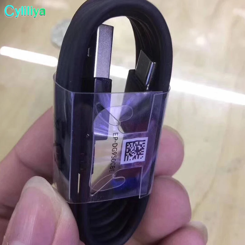 100 шт./лот для samsung аксессуары комплект S8 плюс Примечание 8 быстрое Зарядное устройство Тип-C кабель для передачи данных Кабельное 1,2 м 2A Тип usb C зарядки