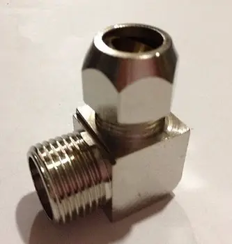

2pcs 1/2" BSP Male Thread Elbow Brass Fit 6mm OD Tube Coupler Adapter Connector Compression fitting For Tubing