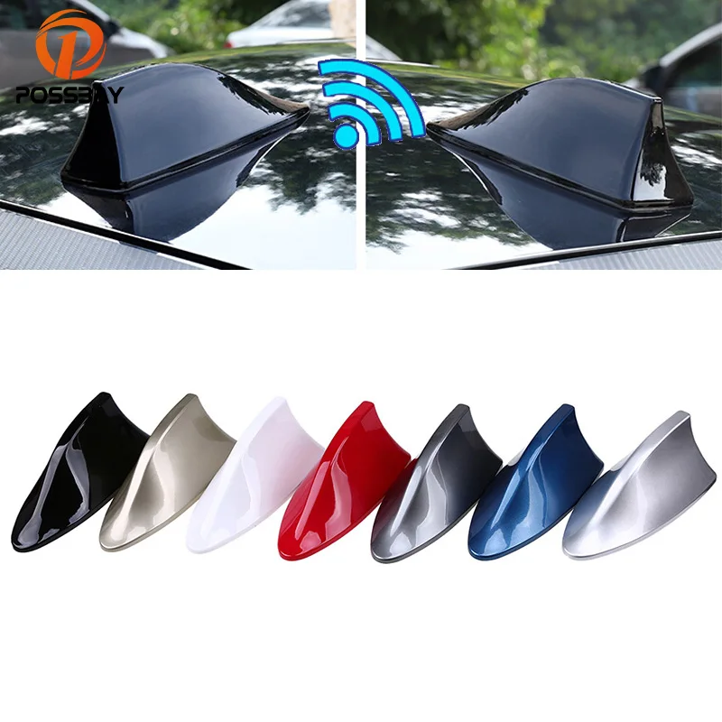 

POSSBAY 5x Car FM Amplifier Shark Fin Antenna Auto Radio Antennas Universal for BMW 3 Series/VW Golf 4/Peugeot 207 Signal Aerial