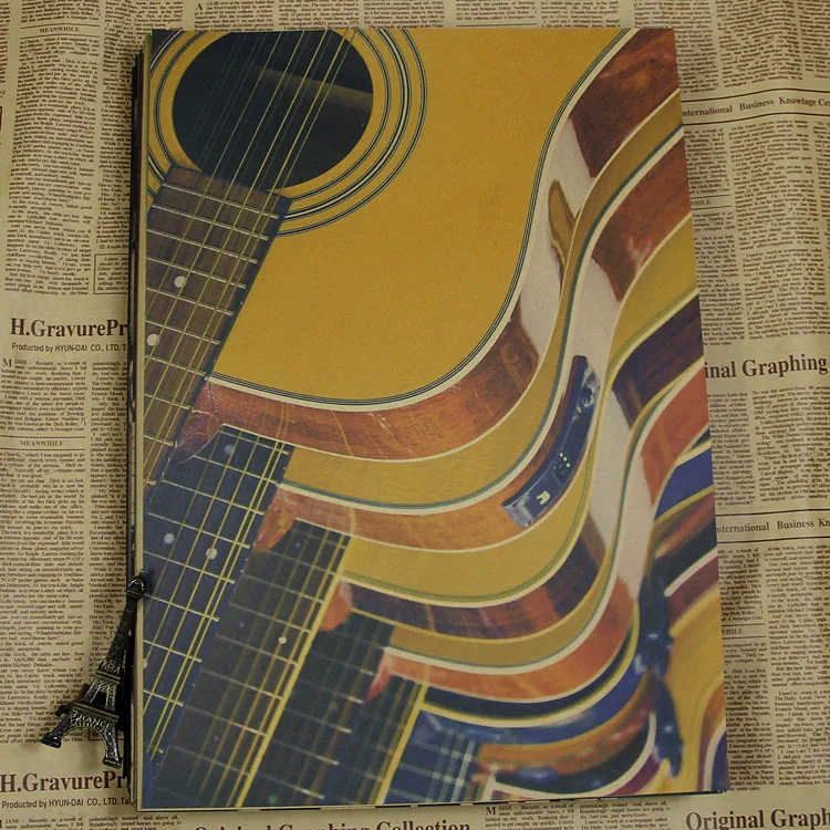 

Guitarist musician poster retro kraft rock master piano line musical instrument decorative painting/wall sticker Part.2