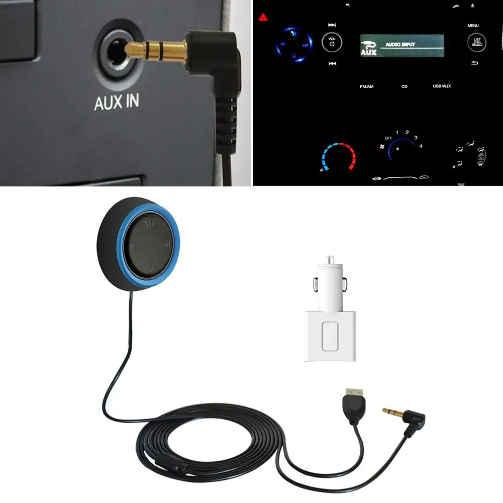 Два в одном Bluetooth 4 0 Hands Free автомобильный адаптер голосовой вызов приемник с 1 для 2