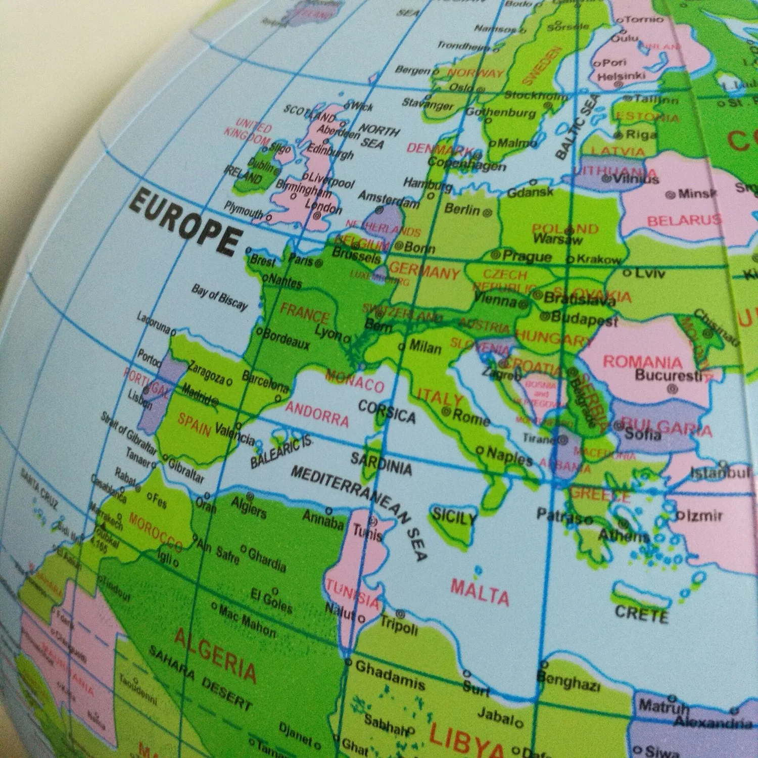 

1x30cmInflatable World Earth Globe Map Geography Beach Ball Education Toy Craft