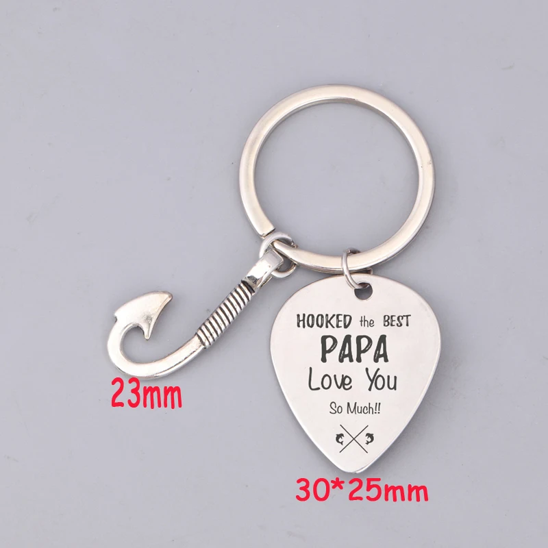 Медиатор подсоединили Best Papa Love You So Much брелок Новая мода рыболовного крючка Fewelry