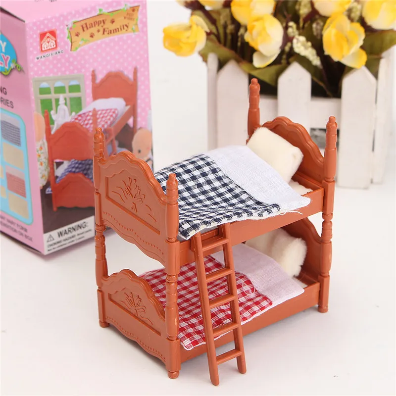 DIY Miniatura Dollhouse Fluctuation Bed Acessories Sets For Mini Doll House Miniatures Furniture font b Toys