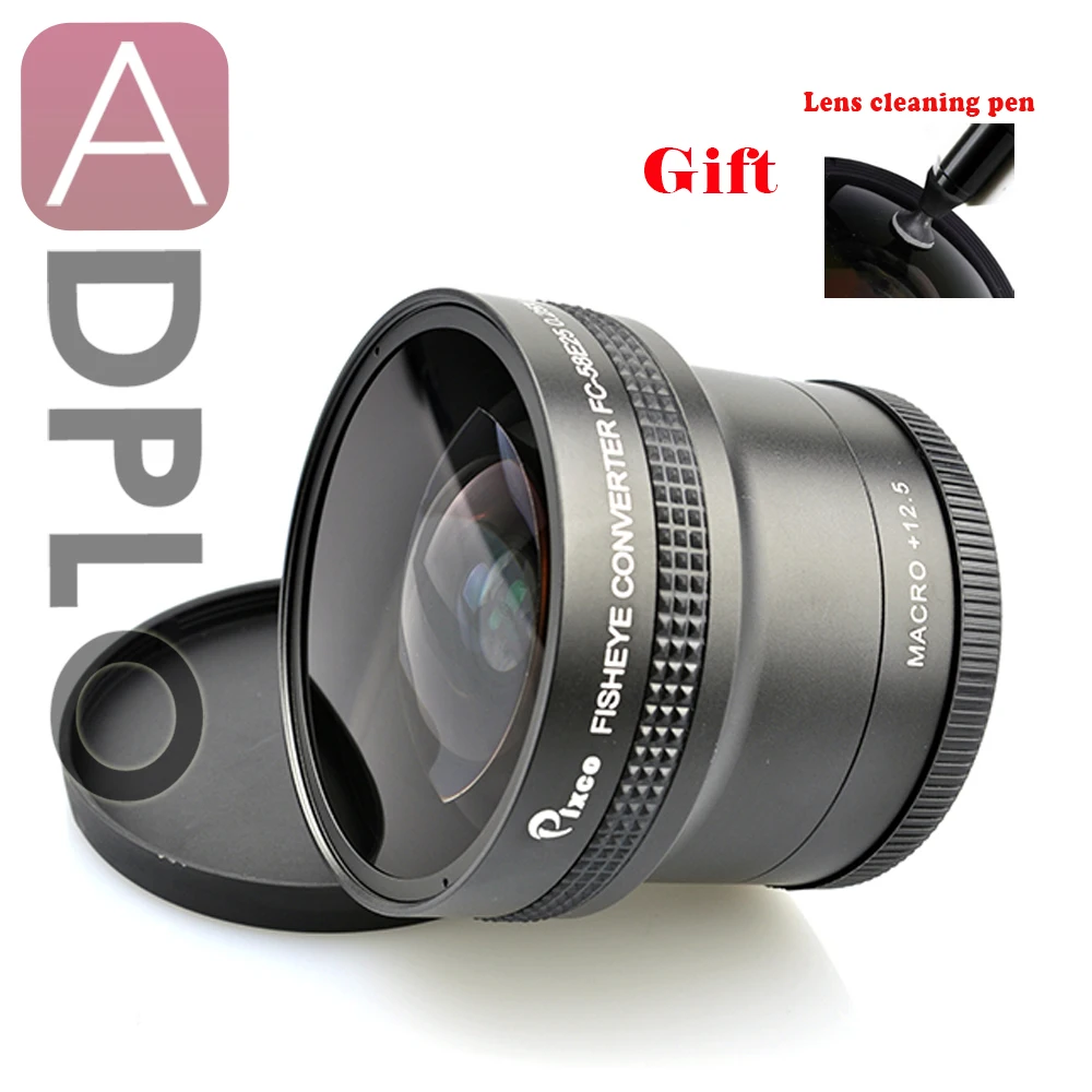 

Pixco 58mm 0.25X Super Fisheye Wide Angle Lens+with Lens Cleaning Pen