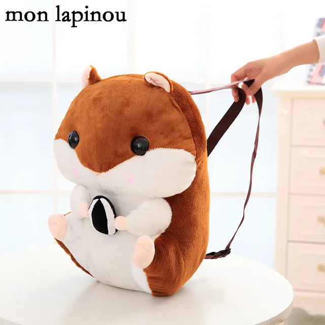 plush hamster backpack cute Japanese hamster plush backpack kids toy