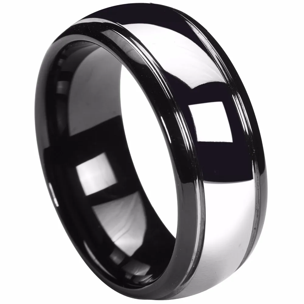 Tungsten Men's Ring Infinity 14K Gold Wedding Band Love Bridal Jewelry Size 6-13 