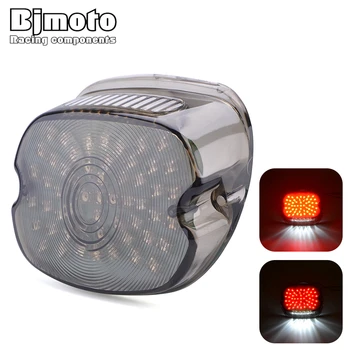 

BJMOTO Universal Flashing Moto LED Rear Lights Motorcycle Taillight Brake Tail Light Indicator Signal Lamp Road Kings FLST XL