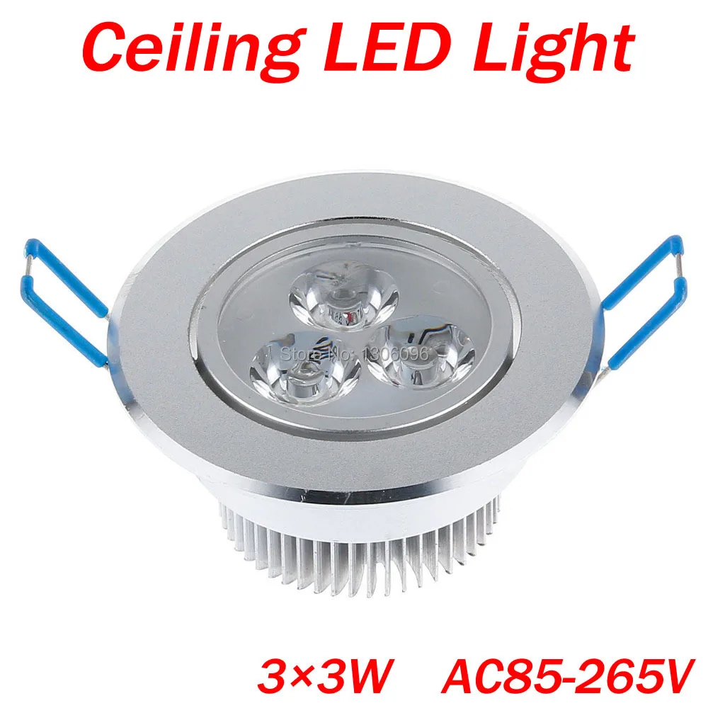 

9W 3*3W LED Ceiling Light Epistar Ceiling Lamps Downlight CE&RoHS AC85-265v Warm White Cool white Ceiling LED Lights For Home