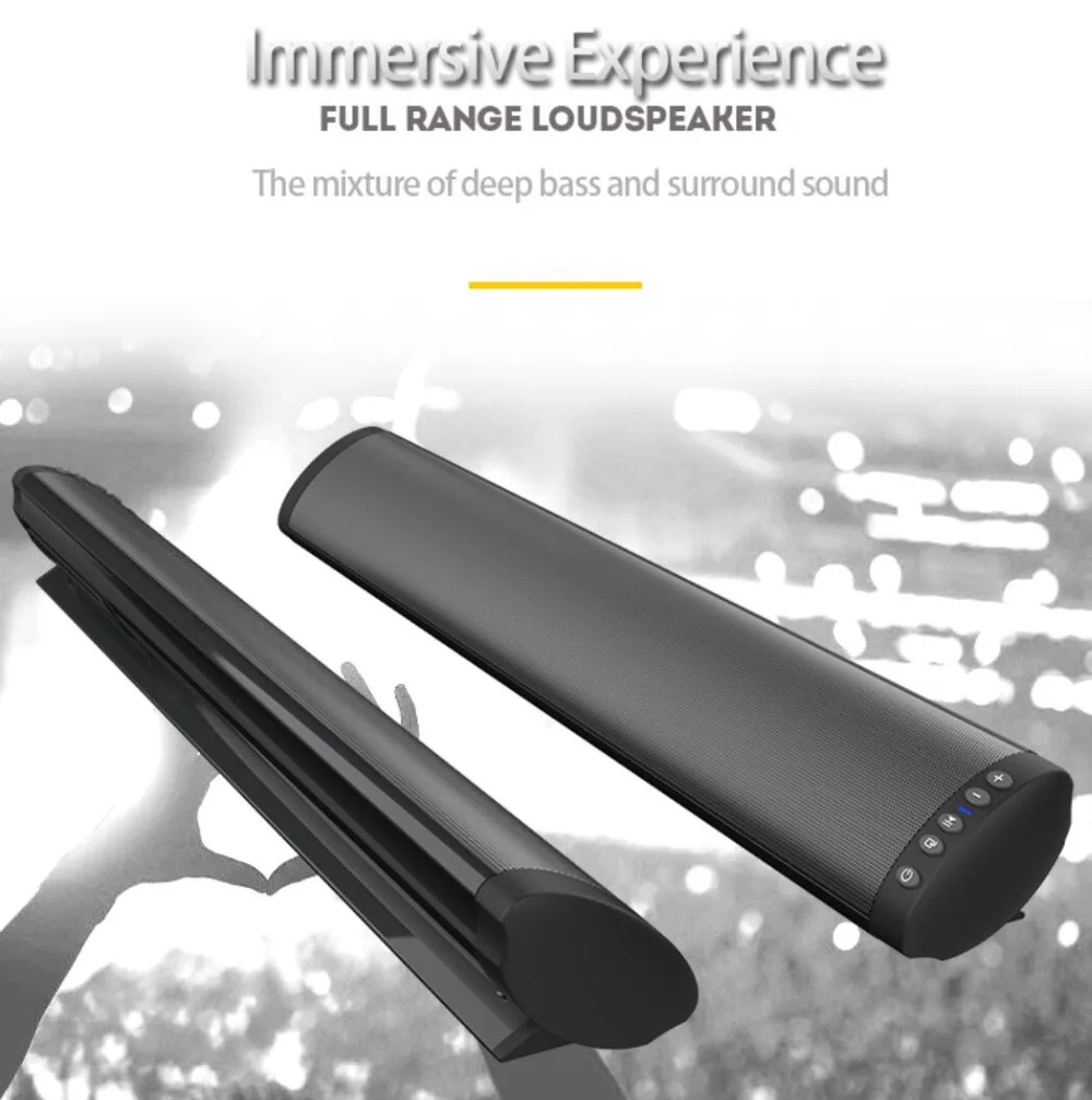 Latest Bluetooth 5.0 Soundbar Speaker Powerful TV Home Theater Sound Bar with Remote Control/Optical Cable/RCA/AUX
