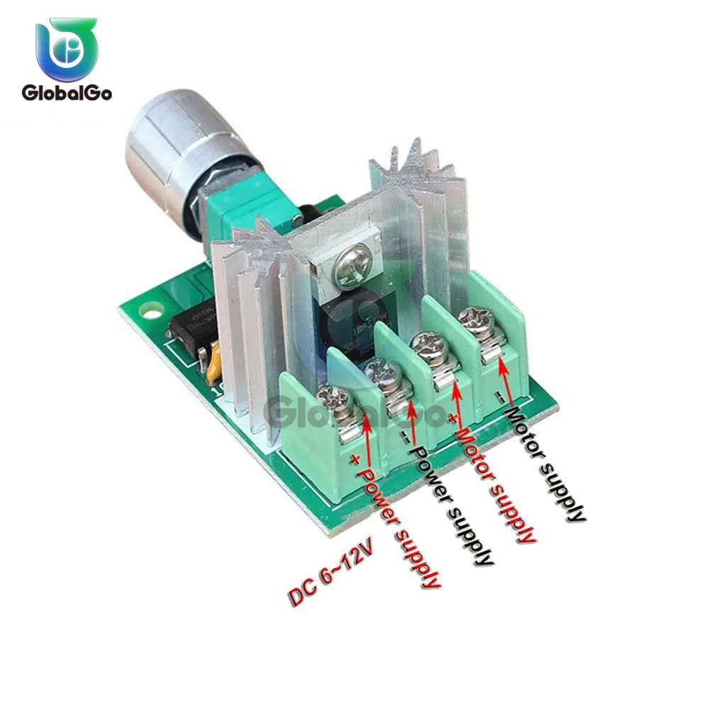 6A Регулятор скорости вращения двигателя постоянного тока переключатель 6V-12V Плата регулятора скорости Модуль переключателя