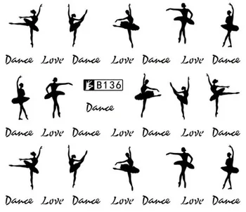 

Nail sticker art decoration dancer skating slider adhesive Water Transfer decals manicure lacquer art accessoires polish foil