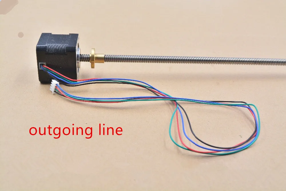Beste 3d print motor nema17 stappenmotor met T8 schroef lood 2mm 8mm 400mm 42 motor 42 BYGH mill cut cnc graveermachine 17HS4401
