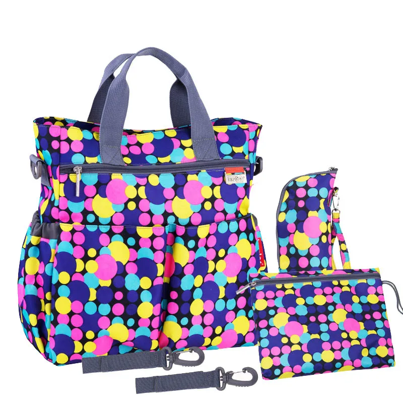 Многофункциональные сумки для подгузников, сумка для мам, сумки для подгузников для мам, сумки для подгузников в цветочном стиле, сумка для детских колясок, сумка для ухода за ребенком - Цвет: Red