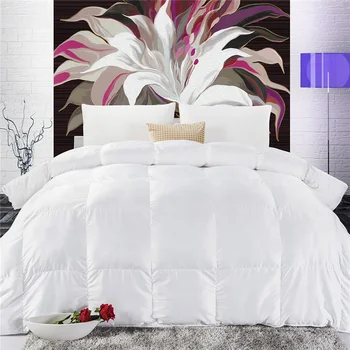 

High Quality Warm Duck Down Duvet Full size /Queen size /King size Solid Color Quilt Winter White Feather Bed Comforter