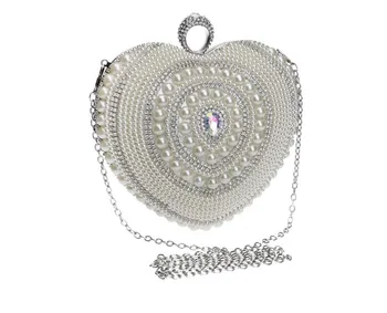 

Finger Ring Clutches Women Evening Bag Fashion Heart Shape Sequins Rhinestone Clutch Top Quality Purse Diamond Bag Drop Shipping