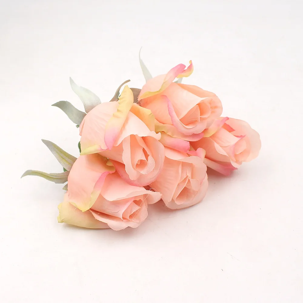 5 шт./лот 7 см Искусственный цветок тюльпана шелковая головка для украшения свадьбы DIY скрапбукинг ручной работы аксессуары для рукоделия венок цветок - Цвет: Deep Pink