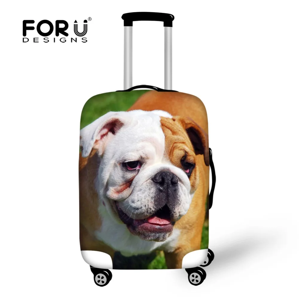 inglês france bulldog pug mulheres Item Name : Dustproof Luggage Cover