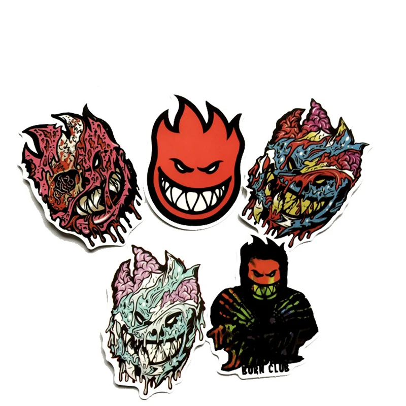 18 قطعة مضحك النار العصبي الكرتون ملصقات ل للهاتف المحمول والحاسوب المحمول الأمتعة حقيبة الجيتار لوح التزلج دراجة بسرعة ثابتة سيارة ملصقا F4
