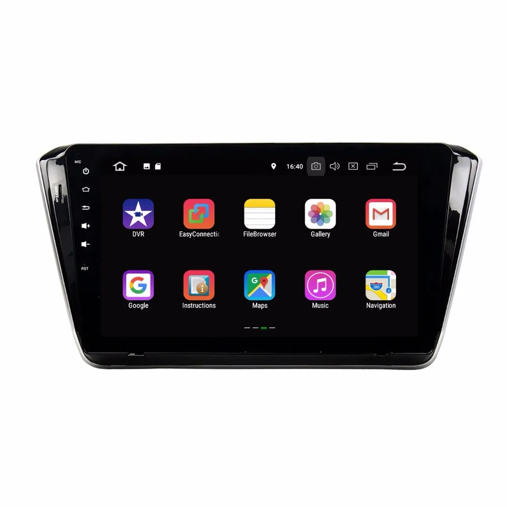 Best 10.1" Android 8.1 Car Radio GPS Multimedia Head Unit for Skoda Superb 2015 2016 With 2GB RAM Bluetooth 4G WIFI Mirror-link OBD2 2
