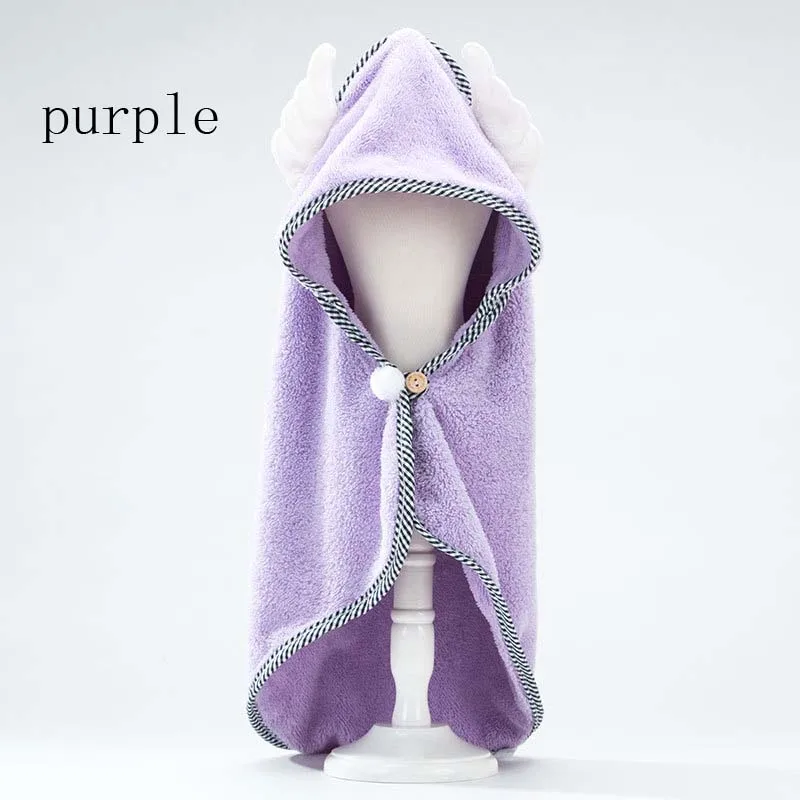 Мягкое Полотенце Для высыхания собак с капюшоном, супер абсорбирующий халат из микрофибры для щенков, необходимый чистящий Халат - Цвет: purple