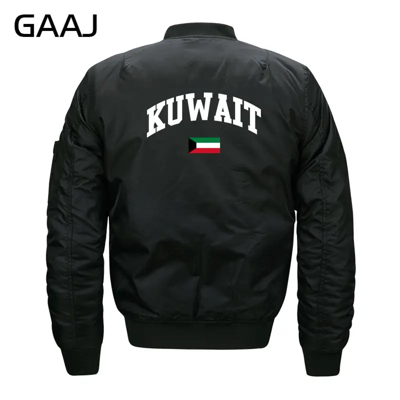 GAAJ Kuwait Flag Jackets Men O Neck Waterproof Jacket Brand Clothing