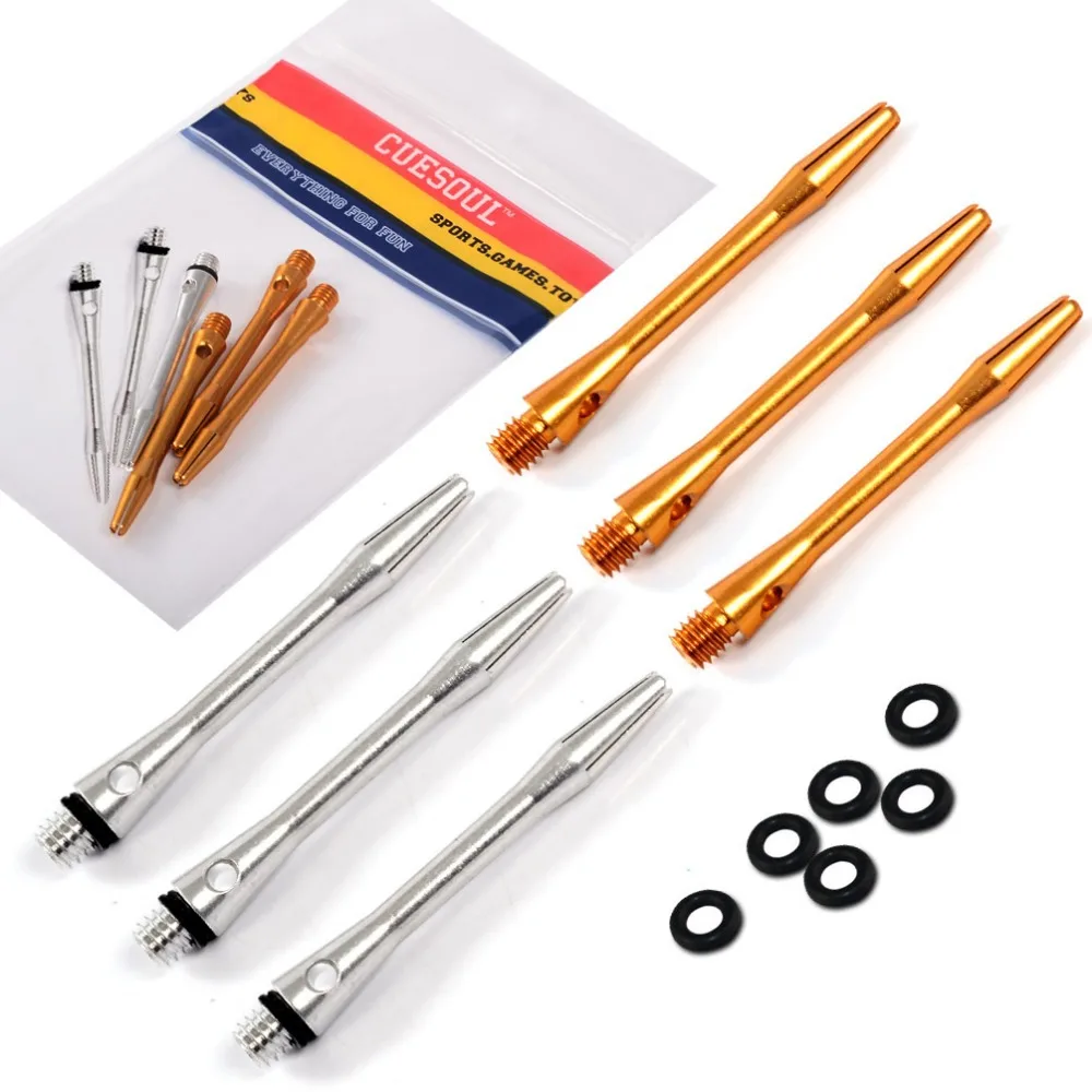 

Free Shipping Cuesoul 2 Set 2ba Medium 46mm Aluminum Dart Shafts Dart Stem for Darts Golden, Sliver