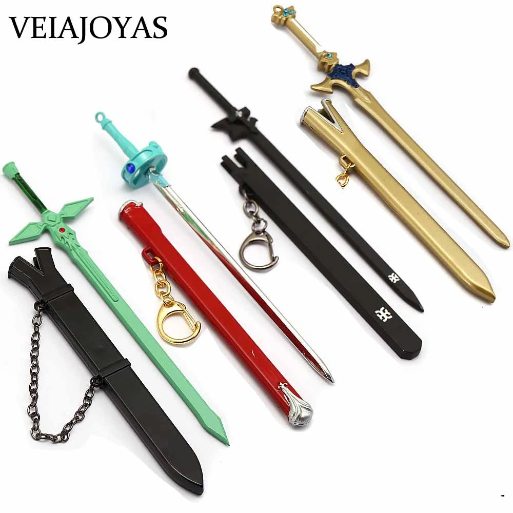 Sword Art Online Keychain Tung people Asuna Kirito Sword Key Ring Holder for Men