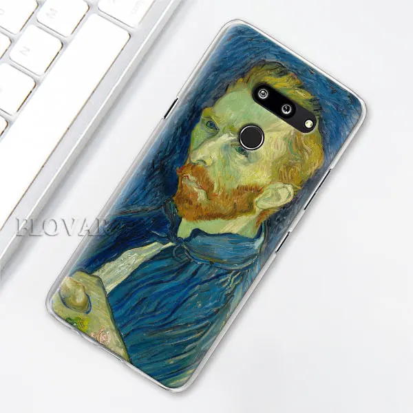 Ван Гог ТАРДИС телефонные чехлы для LG G7 Plus G8 ThinQ G6 V40 V50 ThinQ Q6 Q7 Q8 Жесткий Чехол для ПК - Color: J004